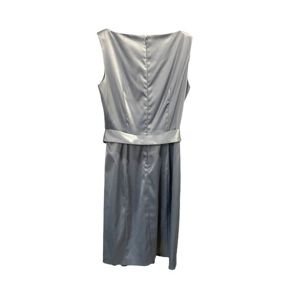 Eliza J Gray Sleeveless Formal Cocktail Dress with Embellished Bow Belt Size 8 - Picture 8 of 10